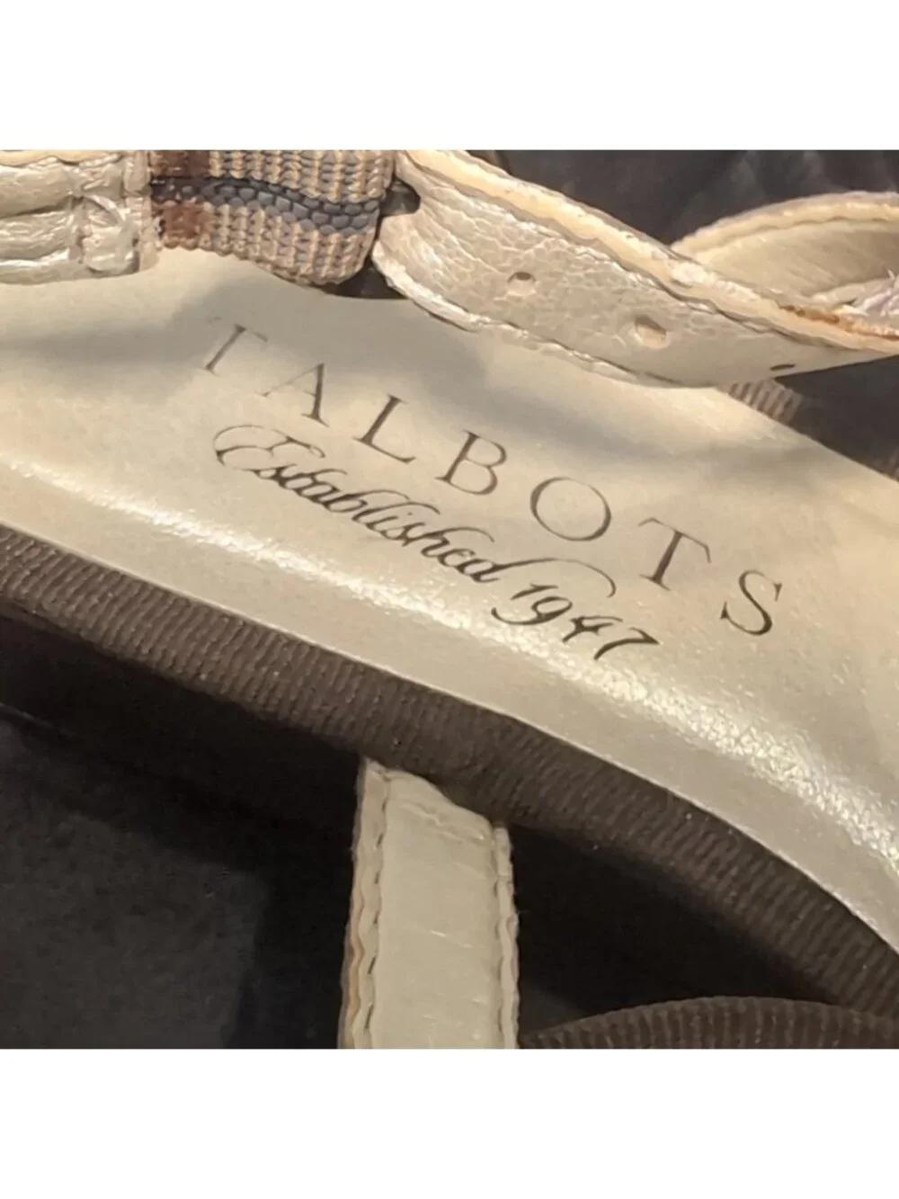 Talbots Snakeskin Leather T-Strap Wedge Sandals 6B Brazil Slingback Celtic